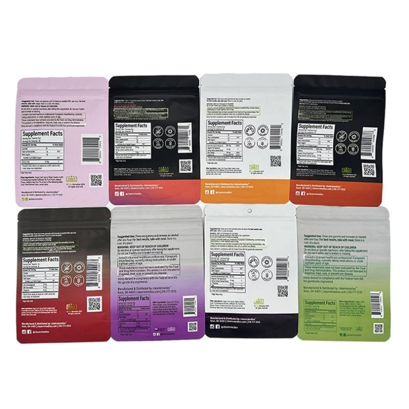 Clean Remedies Delta 8 600mg THC Gummies Mylar Bags